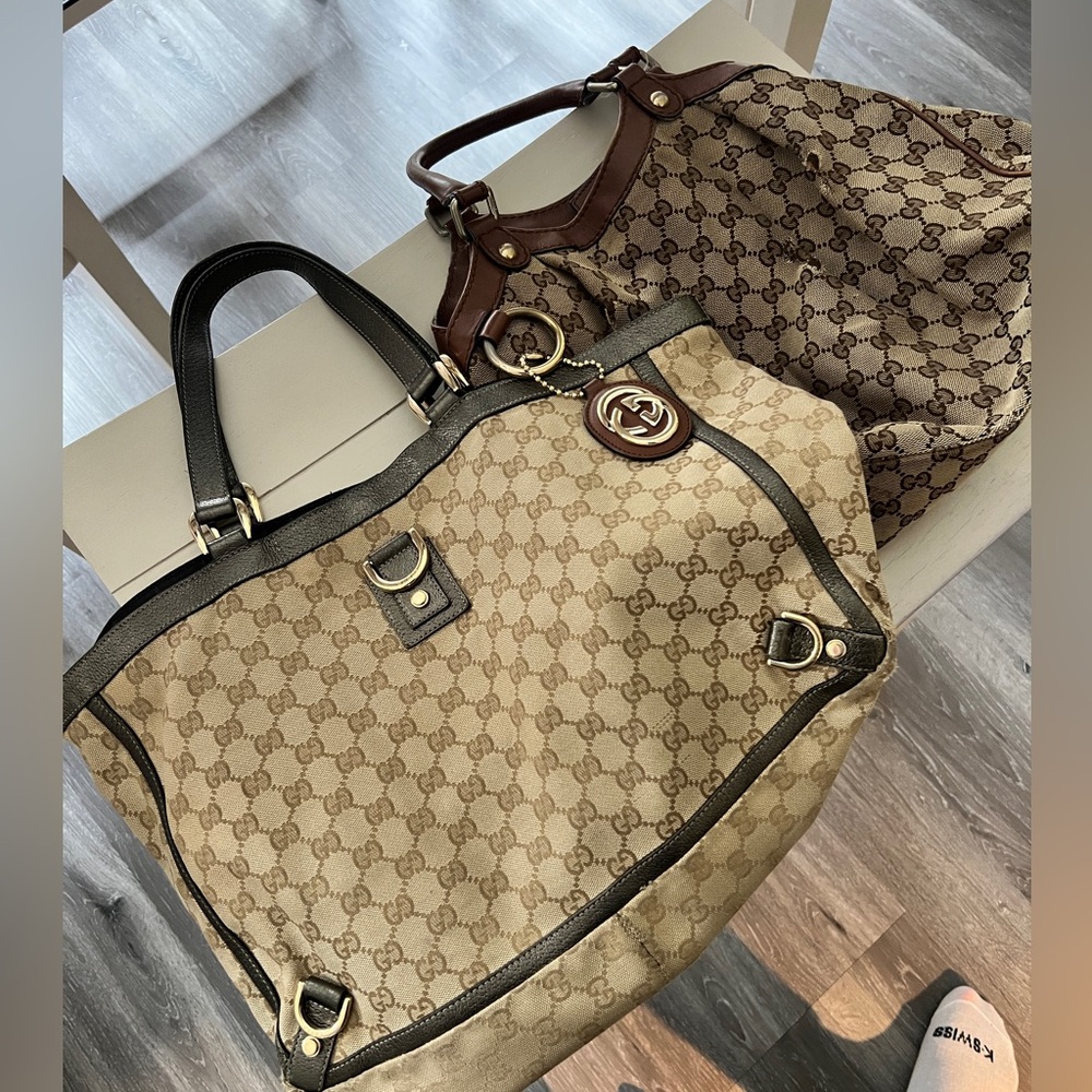 2 Authentic Gucci Brown Bags